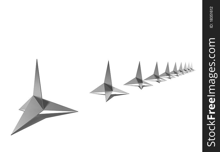 Spikes on a white background. Spikes on a white background