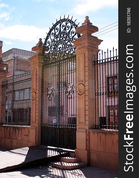 Decorative church entrance at San Luis Potosi, Mexico. Decorative church entrance at San Luis Potosi, Mexico