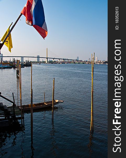 Small Pier On The Chao Phraya River