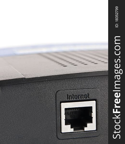 Isolated router on white background