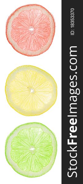 Lemons in traffic-lights colors. Lemons in traffic-lights colors.