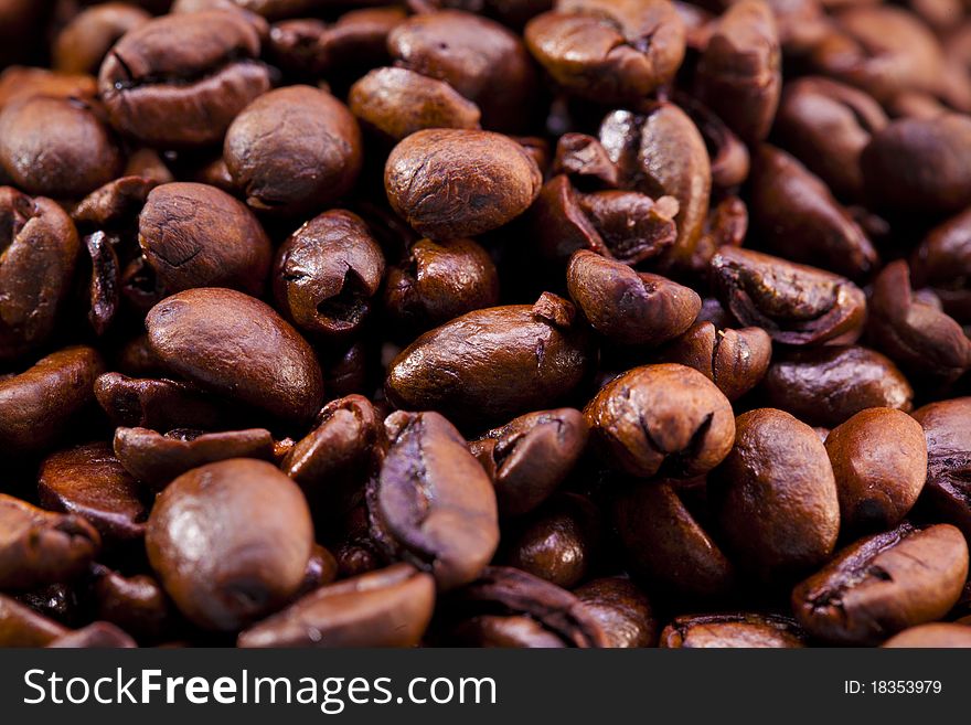 Close up picture  of coffee beans