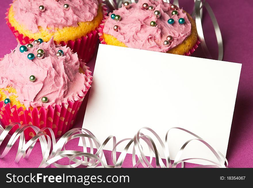 Cupcakes With A Blank Invitation