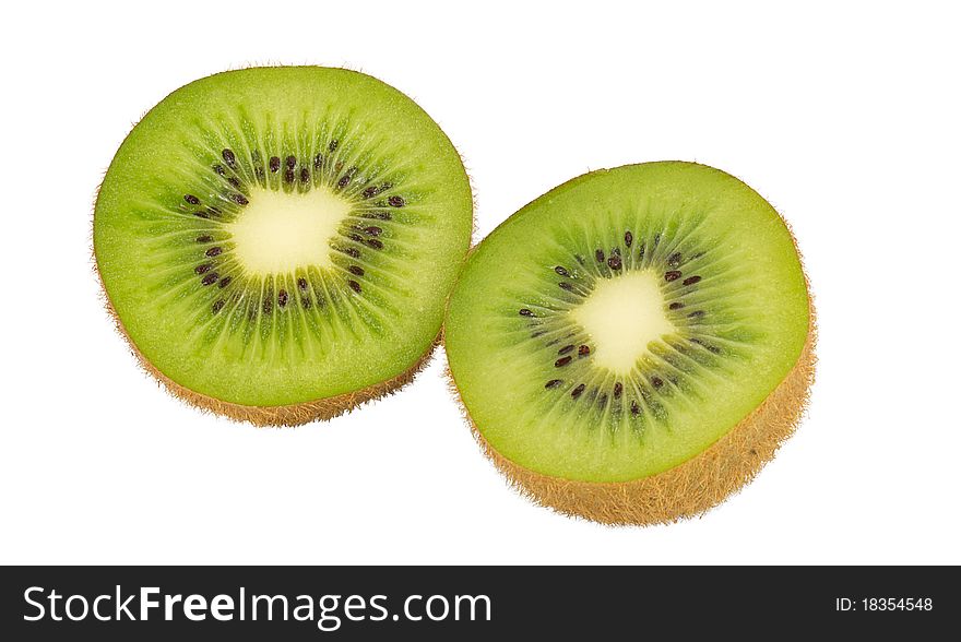 Kiwi fruit isolated on white