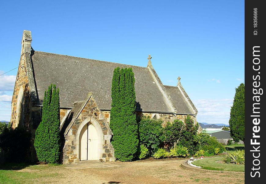 Tiny chapel in a village of Tasmania