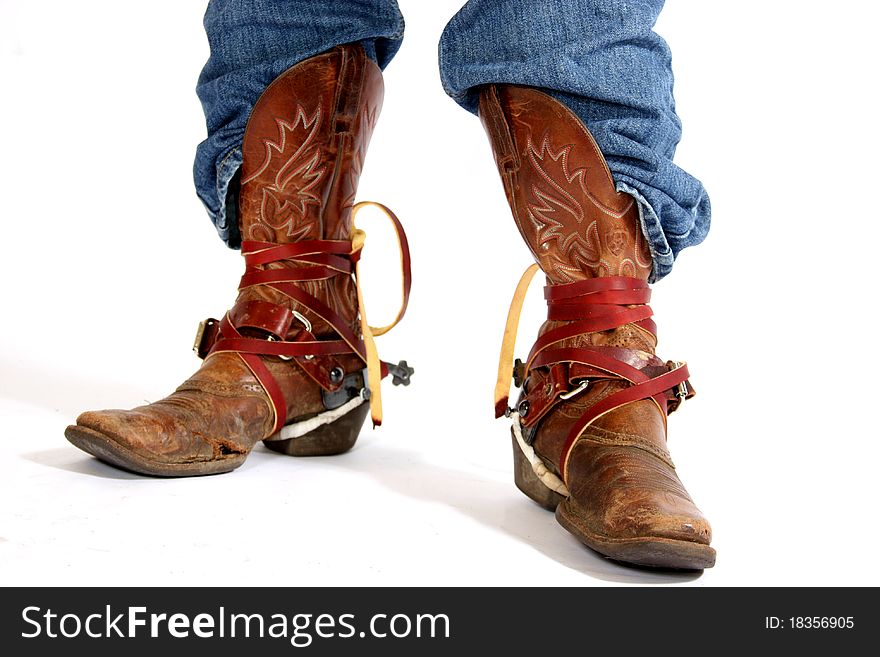 A cowboy\'s boots have many stories