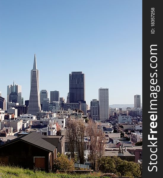 View of San Francisco from telegraph hill. View of San Francisco from telegraph hill