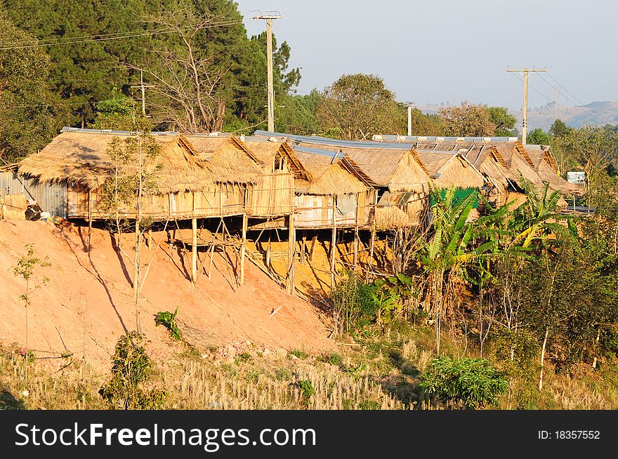 Wooden hut  in Thai style