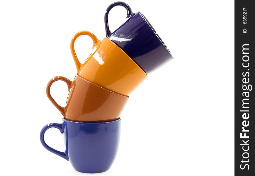 Four  Cups Of Different Colours