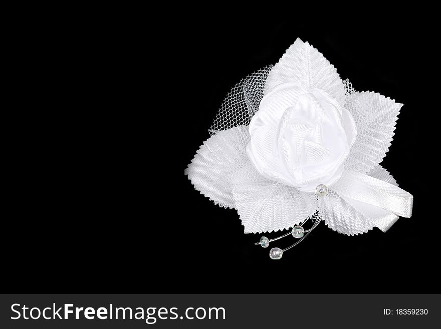 Beautiful wedding flower on black background