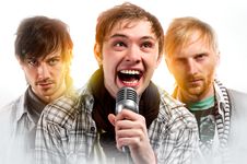 Portrait Of Three Handsome Musicians Royalty Free Stock Image Portrait Of Three Handsome Musicians Royalty Free Stock Image