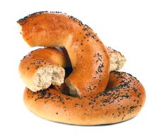 Bagel With A Poppy Stock Image Bagel With A Poppy Stock Image