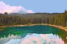Lake In Dolomites Royalty Free Stock Image Lake In Dolomites Royalty Free Stock Image