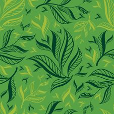 Seamless Green Floral Pattern With Leafs Stock Photography Seamless Green Floral Pattern With Leafs Stock Photography