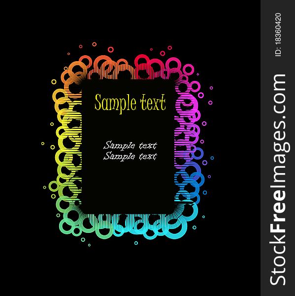 Colorful Rectangle Sheet With Bubbles Vector. Colorful Rectangle Sheet With Bubbles Vector