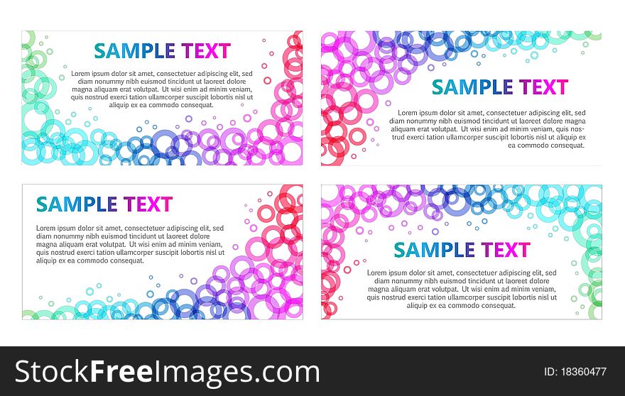 Set of four banners Vector. Set of four banners Vector