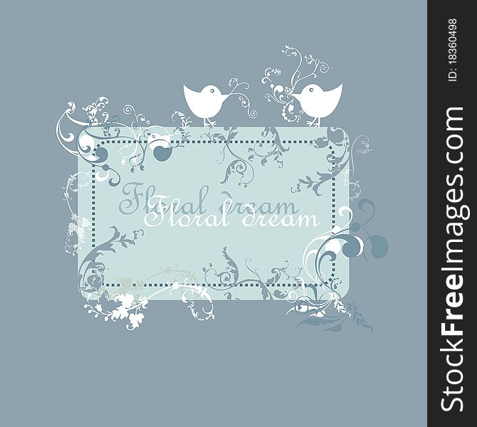Floral Text Area Vector