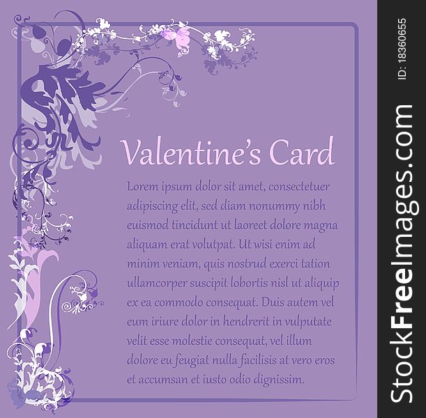 Vector Wish Card with area for your text. Vector Wish Card with area for your text