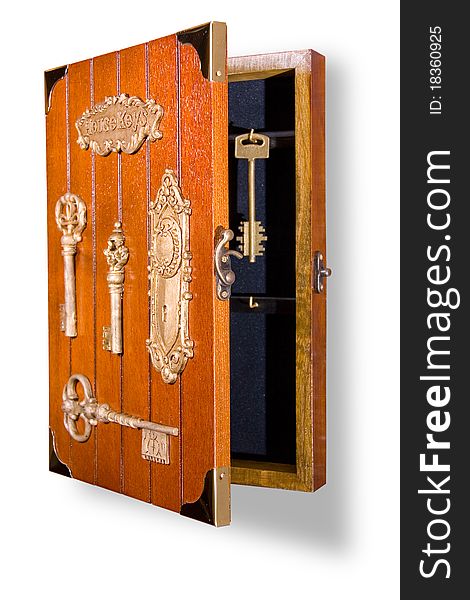 Wooden box for hanging keys