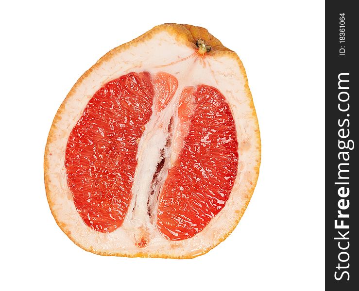 Close Up Of Grapefruit Section