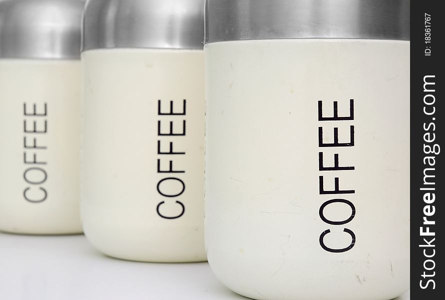 Three Coffee Canes on White.
