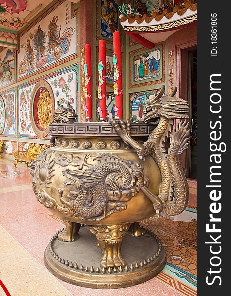 Chinese dragon incense burner