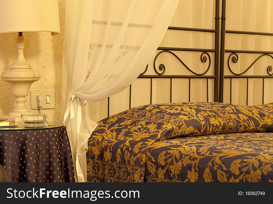 Bed in an albergue room