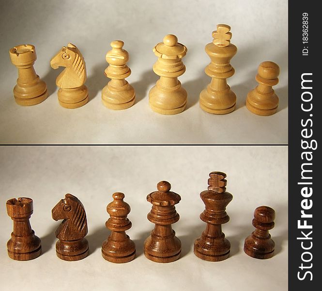 Wooden chess set