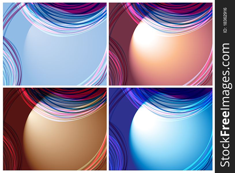 Abstract backgrounds set of 4 color variants. Abstract backgrounds set of 4 color variants
