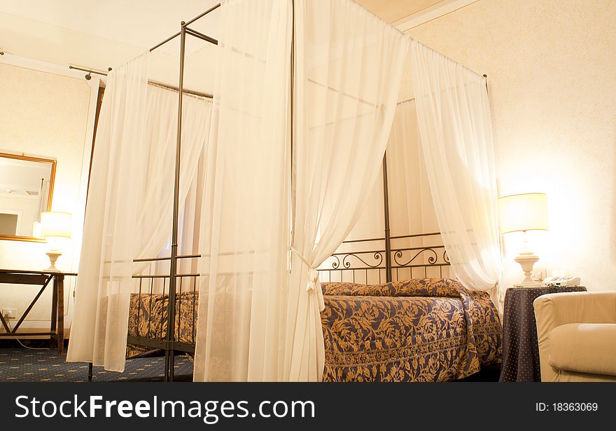 Bed in an albergue room