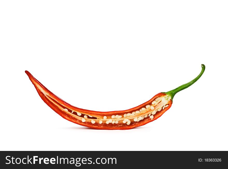 Red hot chili pepper isolated