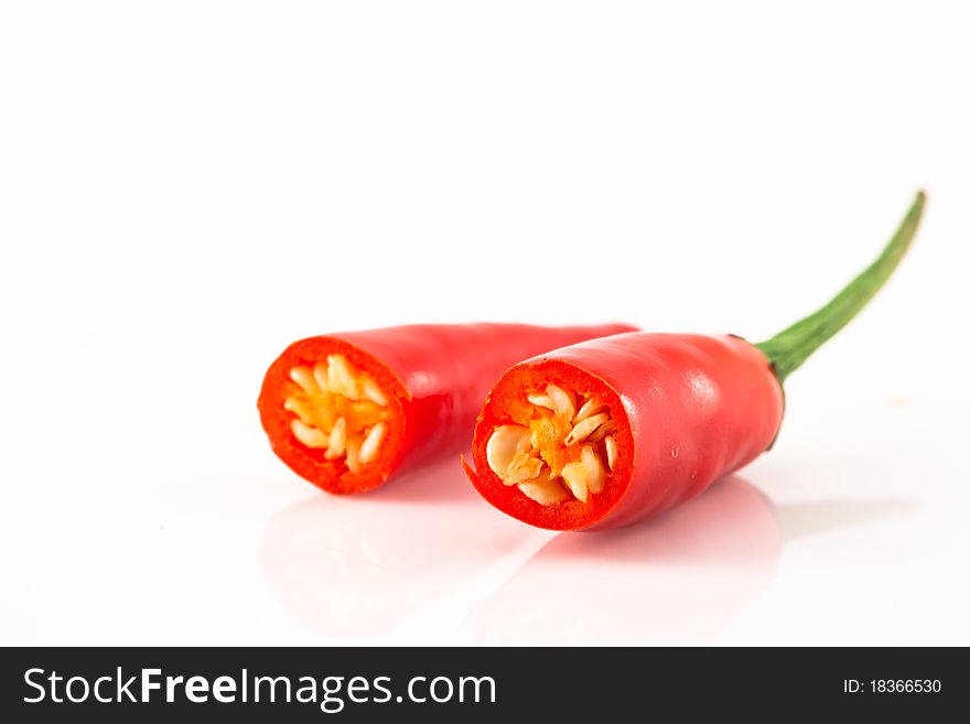 Chili isolated background