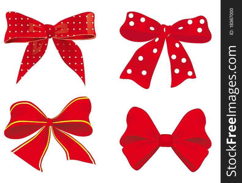 A set of red ribbons