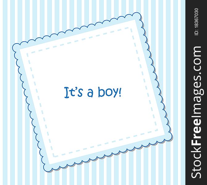 Blue baby arrival announcement. For boys