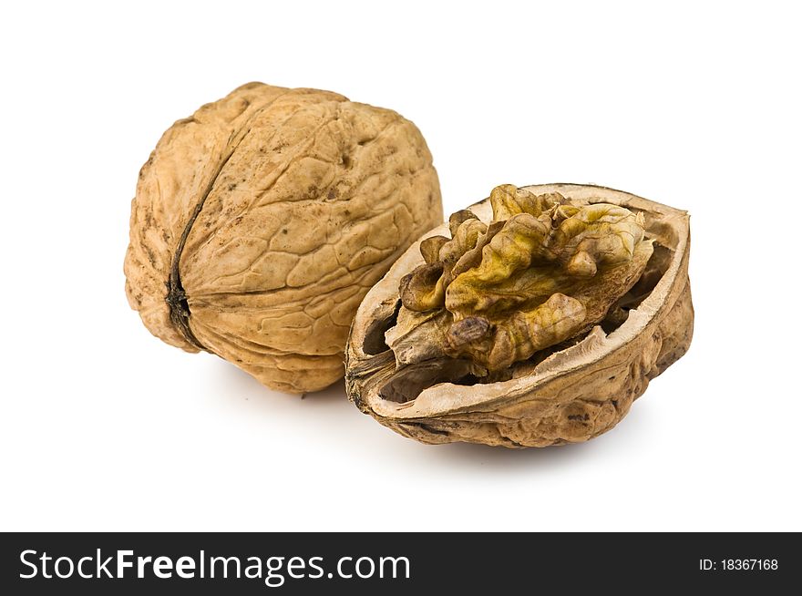 Walnut isolated on white background