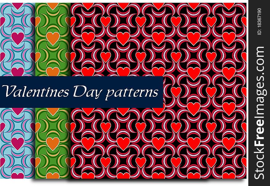 Valentines Day Pattern With Hearts