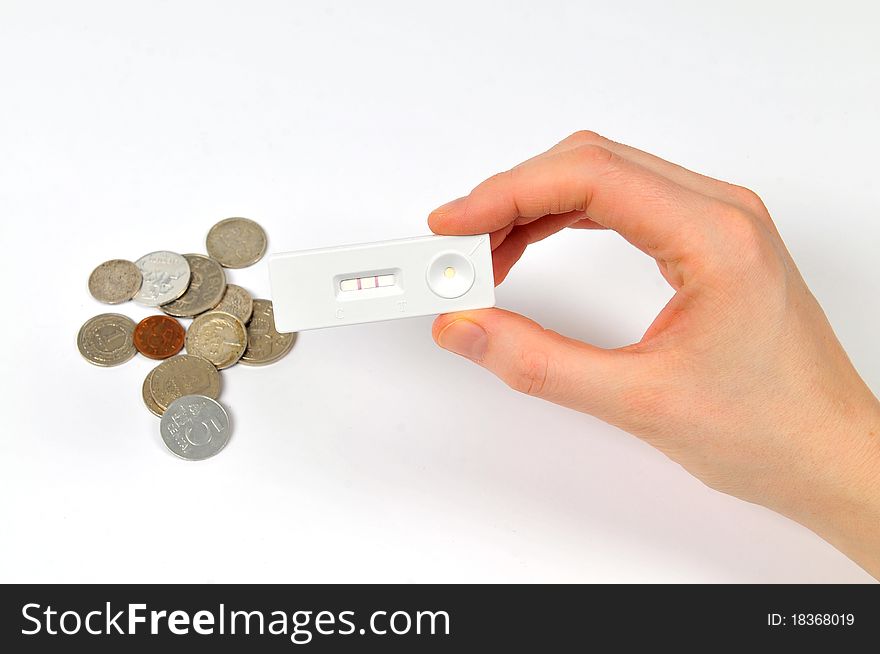 A symbolic scene illustrating money and pregnancy