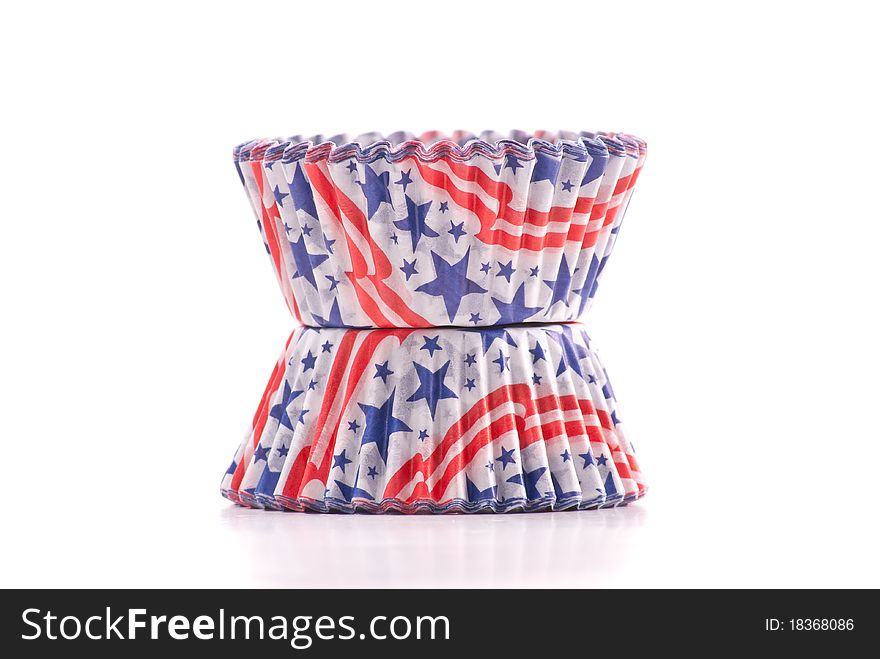 Red, White and Blue Patriotic Baking Cup Cake Holders. Red, White and Blue Patriotic Baking Cup Cake Holders
