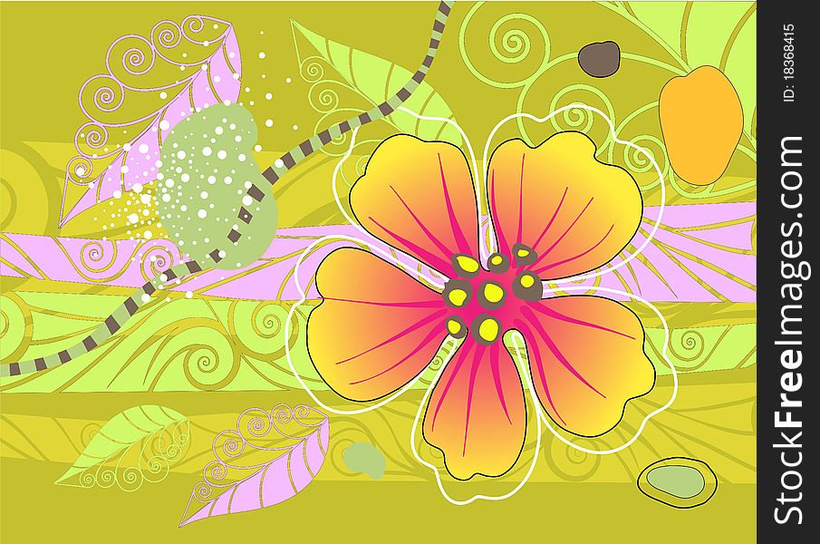 Background abstract from green and rose pattern and flowerses. Background abstract from green and rose pattern and flowerses