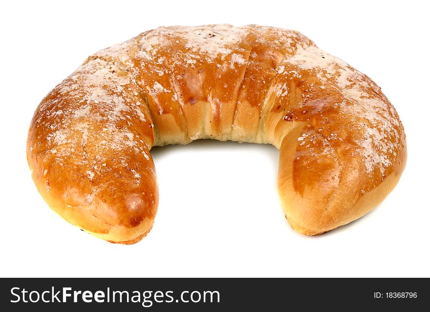 Fresh croissant isolated on white background