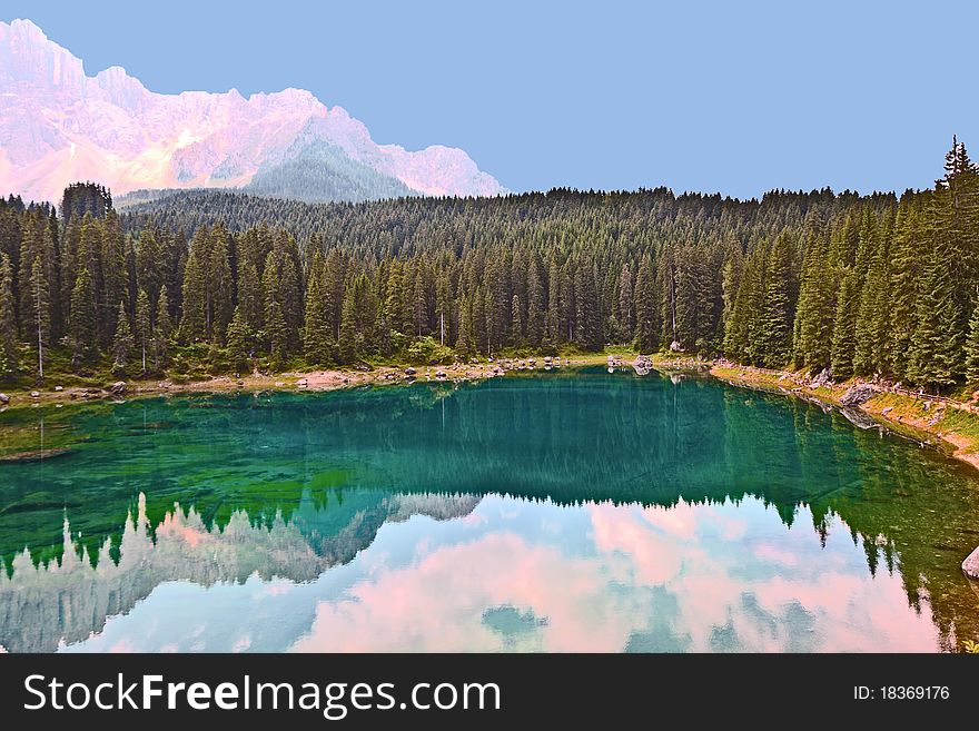 Lake In Dolomites