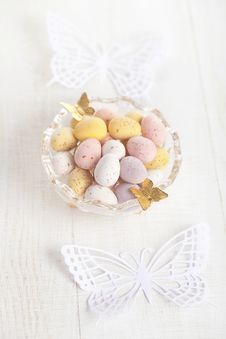Easter Chocolate Speckled Eggs In Bowl Royalty Free Stock Image Easter Chocolate Speckled Eggs In Bowl Royalty Free Stock Image