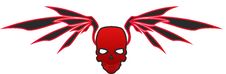 Red Skull With Wings - Vector Royalty Free Stock Photography