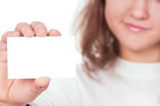 Woman With White Board Stock Photography Woman With White Board Stock Photography