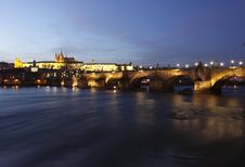 Prague At Sunset Royalty Free Stock Photography