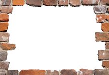 Old Brick Wall As A Frame 02 Royalty Free Stock Photos Old Brick Wall As A Frame 02 Royalty Free Stock Photos