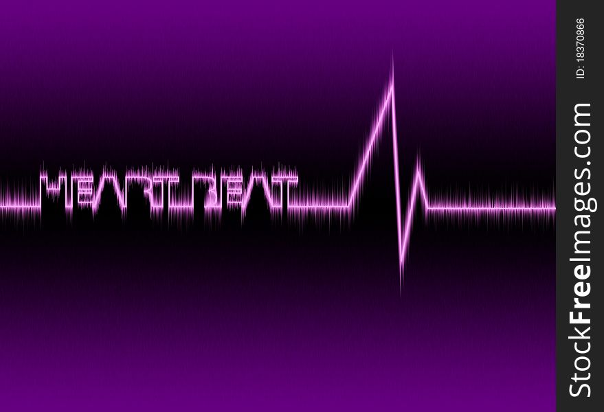A medical background with a heart beat cardiogram