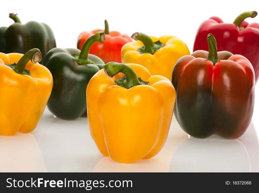Arrangement of Colorful Red Pepper