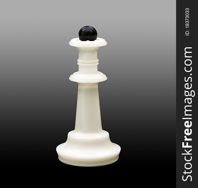 White chess on a gradient background