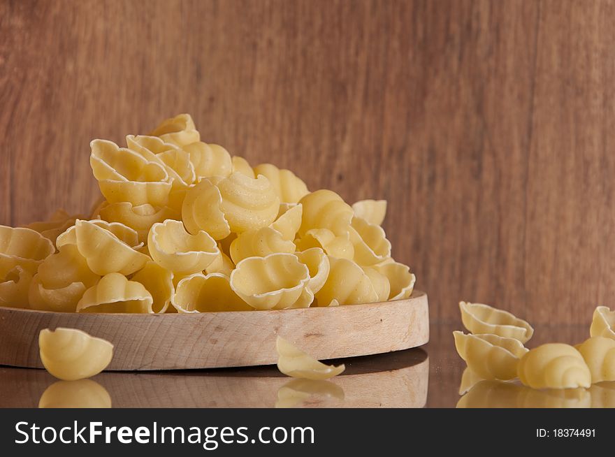 Pasta on the whit table